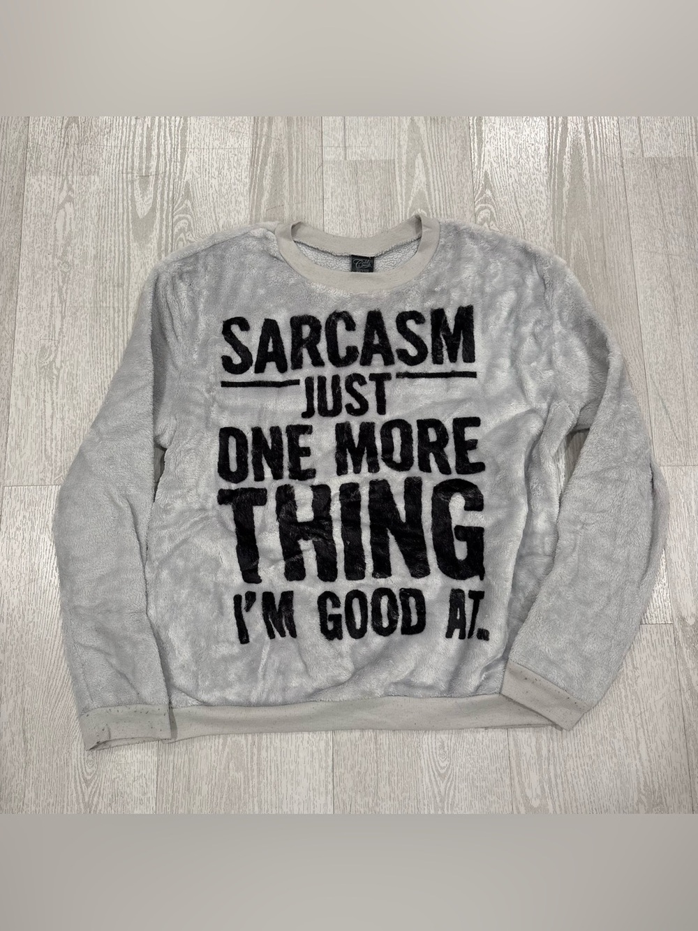 Cold Crush Sarcasm Graphic Fleece Sweatshirt Size M 